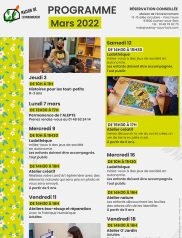 Programme MDE Mars 2022