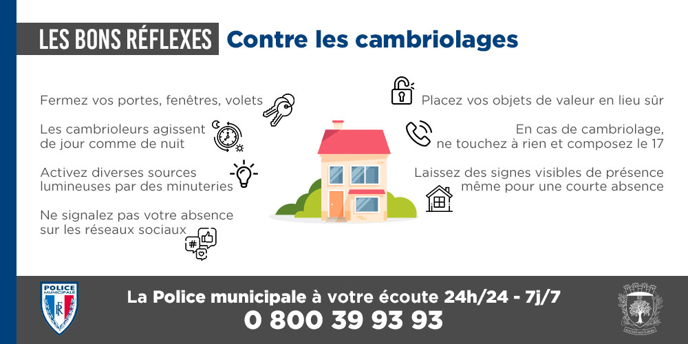 Police municipale - Les bon conseil pour lutter contre les cambriolages