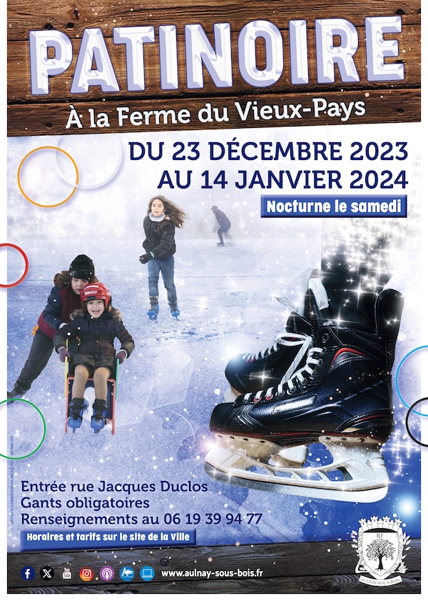 Patinoire à la ferme du Vieux-Pays du 23 décembre 2023 au janvier 2024