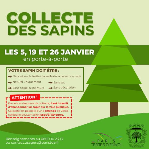 collecte de sapins 2026